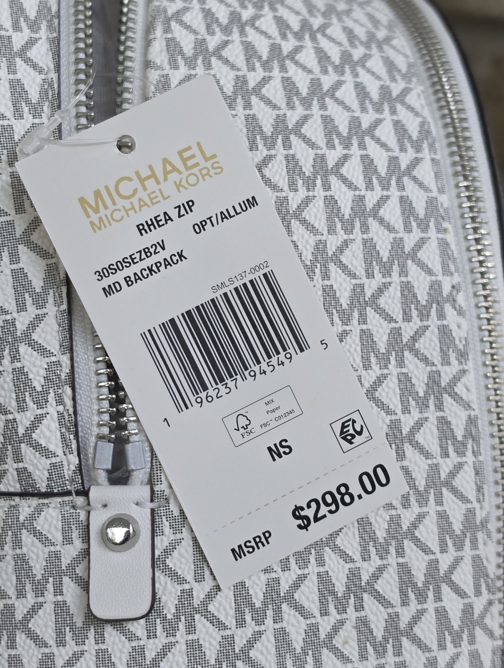 Michael Kors Rhea Color-Block Logo Medium Backpack - Picture 7 of 9
